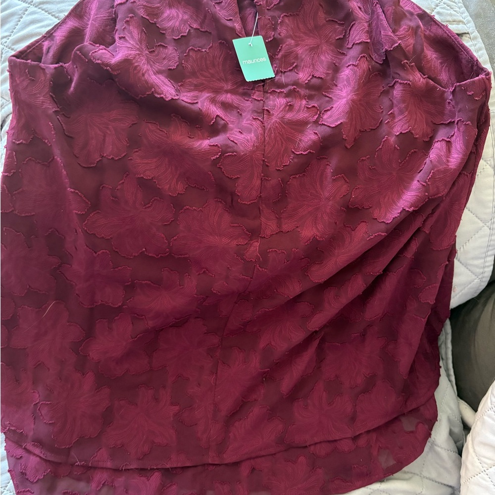 Maurices Red Blouse Top - Picture 2 of 3